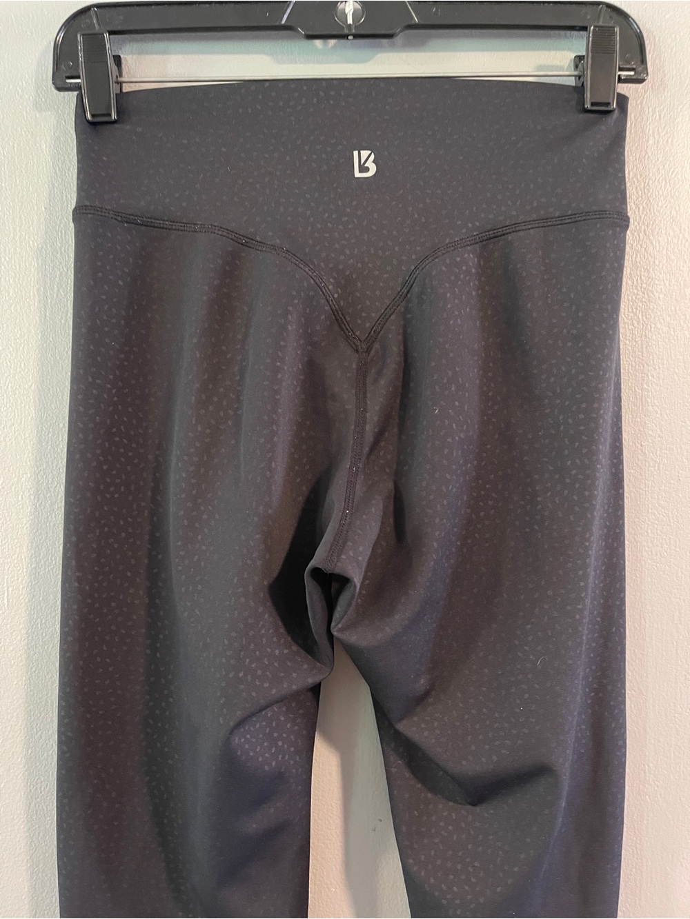 Buff Bunny Leggings Black Speckled High Waist Contoured 28" Ankle Size M - Picture 5 of 6